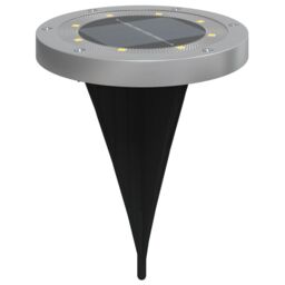 Berkfield Home Solar Ground Lights with Ground Spikes Outdoor 12 pcs Warm White in Black - thumbnail 4