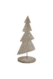 KDMD Noel Collection Large Wicker Tree Ornament for Holiday Decor in Brown - thumbnail 2