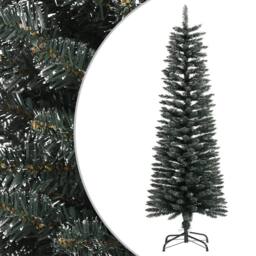 Berkfield Home Beautiful Artificial Slim Christmas Tree with Stand Green 120 cm PVC - thumbnail 2