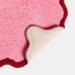 OHS Scallop Edge Tufted Bath Mats Non-Slip Shower Rug in Pink - thumbnail 3
