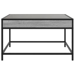 Berkfield Home Coffee Table with Infinity LED Grey Sonoma 70x50x41 cm - Size: 70 x 50 x 41 cm - thumbnail 6