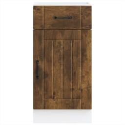 Berkfield Home Kitchen Base Cabinet Lucca Smoked Oak Engineered Wood in Brown - thumbnail 4