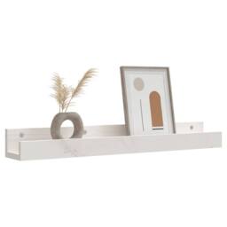 Berkfield Home Beautiful Wall Shelves 2 pcs White 80x12x9 cm Solid Wood Pine - Size: 80 x 12 x 9 cm - thumbnail 7
