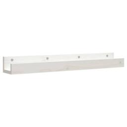 Berkfield Home Beautiful Wall Shelves 2 pcs White 80x12x9 cm Solid Wood Pine - Size: 80 x 12 x 9 cm