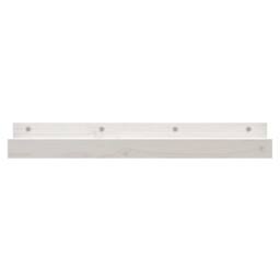 Berkfield Home Beautiful Wall Shelves 2 pcs White 80x12x9 cm Solid Wood Pine - Size: 80 x 12 x 9 cm - thumbnail 4
