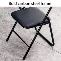 KORVIXA Black Folding Chair Foldable Computer Office Chair - Size: 100 cm - thumbnail 3
