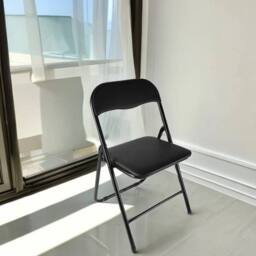 KORVIXA Black Folding Chair Foldable Computer Office Chair - Size: 100 cm - thumbnail 1