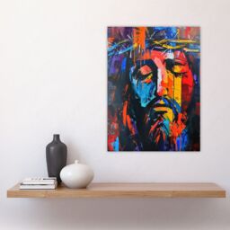 "Artery8 Jesus Portrait Thorn Crown Modern Portrait Wall Art Print - Size: W18"" x H24""" - thumbnail 4