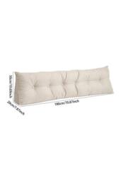 Living and Home Multifunctional Washable Wedge Headboard Pillow with Side Pocket in Beige - Size: Large - thumbnail 9
