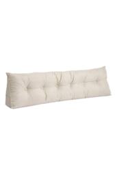 Living and Home Multifunctional Washable Wedge Headboard Pillow with Side Pocket in Beige - Size: Large - thumbnail 5
