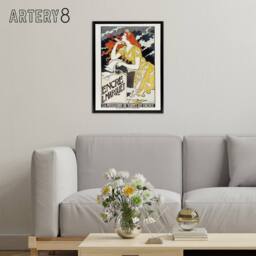 "Artery8 L Marquet Ink Art Nouveau Advert Grasset Framed Canvas Wall Art Print in White - Size: W12"" x H16""" - thumbnail 3