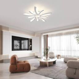 Goeco LED Ceiling Light 50W Modern Lighting for Living Room Bedroom 4500K in White - thumbnail 4