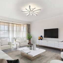 Goeco LED Ceiling Light 50W Modern Lighting for Living Room Bedroom 4500K in White - thumbnail 5