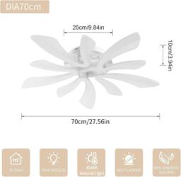Goeco LED Ceiling Light 50W Modern Lighting for Living Room Bedroom 4500K in White - thumbnail 6