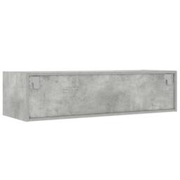 Berkfield Home TV Cabinet with LED Lights Concrete Grey 100X35.5x25 cm - thumbnail 9