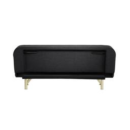 Wyld Haus Malahide Black Velvet & Ivory Boucle Sofa Bed Single Gold Metal Legs - thumbnail 3