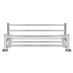 Berkfield Home Stainless Steel Towel Rack 6 Tubes in Silver - thumbnail 4