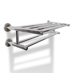 Berkfield Home Stainless Steel Towel Rack 6 Tubes in Silver - thumbnail 2