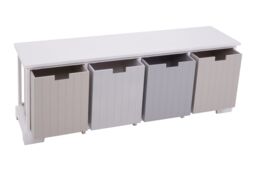 Orsina Compact Design 4 Drawer Bench, Modern Design Chest Of Drawers For Livingroom, Minimalist Storage Chest - thumbnail 4