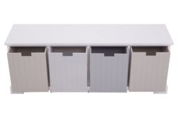 Orsina Compact Design 4 Drawer Bench, Modern Design Chest Of Drawers For Livingroom, Minimalist Storage Chest - thumbnail 3