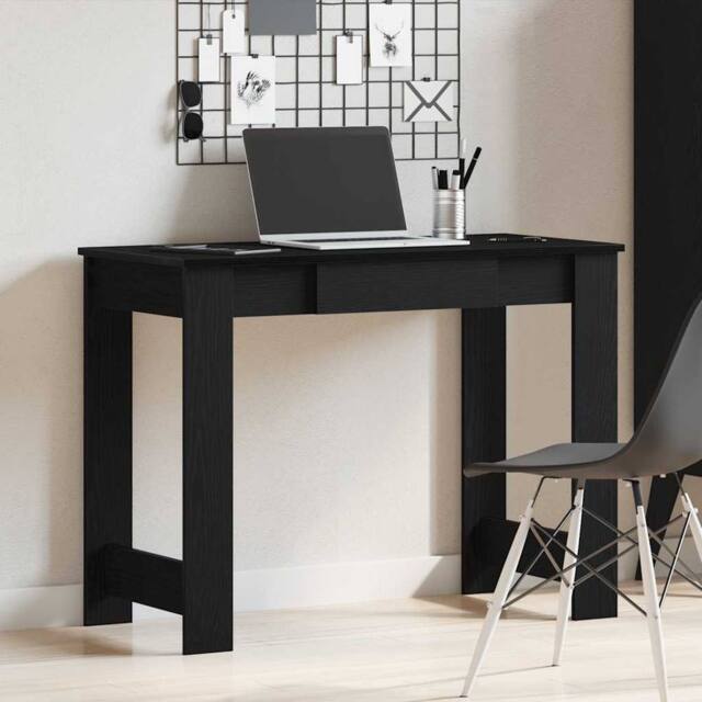 Berkfield Home Decorative Desk Black 100x45x75 cm Engineered Wood - Size: 100 x 45 x 75 cm - image 1