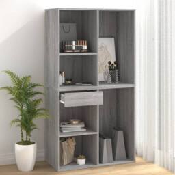 Berkfield Home Elegant Cosmetic Cabinet Grey Sonoma 80x40x75 cm Engineered Wood - Size: 80 x 40 x 75 cm - thumbnail 7