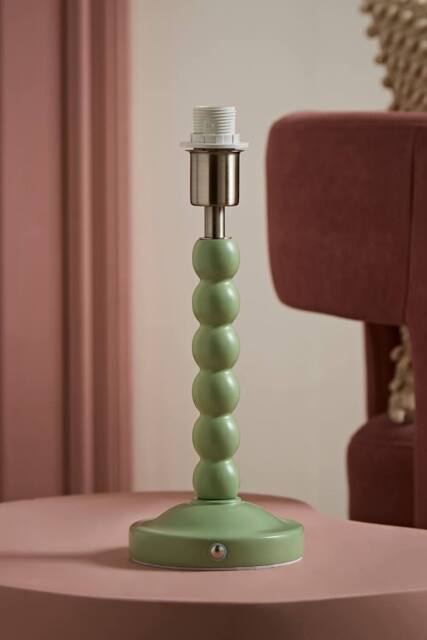 ValueLights Bobbins Bobble Rechargeable Portable Pastel Table Lamp Base in Light Green - image 1