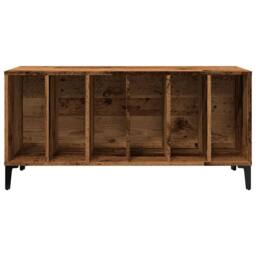 Berkfield Home Record Cabinet Old Wood 100x38x48 cm Engineered Wood in Brown - Size: 100 x 38 x 48 cm - thumbnail 4