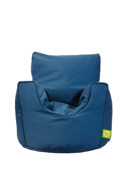 Bean Lazy Cotton Twill French Blue Bean Bag Arm Chair Toddler Size in Mid Blue - Size: Small - image 1