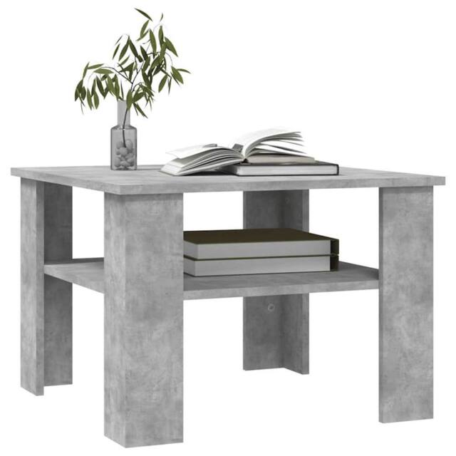 Berkfield Home Modern Coffee Table Concrete Grey 60x60x42 cm Engineered Wood - Size: 60 x 60 x 42 cm - image 1