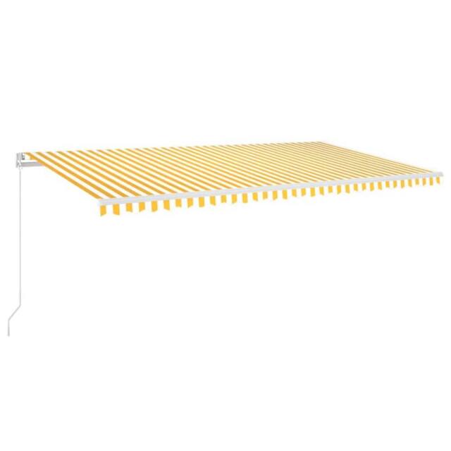 Berkfield Home Manual Retractable Awning 600x350 cm Yellow & White - image 1