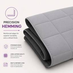 Lazzaro Home All Season Hotel Quality Hollow fiber Duvet - 10.5 Tog in Grey - Size: Single - thumbnail 4