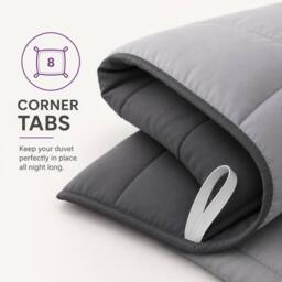 Lazzaro Home All Season Hotel Quality Hollow fiber Duvet - 10.5 Tog in Grey - Size: Single - thumbnail 5