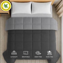 Lazzaro Home All Season Hotel Quality Hollow fiber Duvet - 10.5 Tog in Grey - Size: Single - thumbnail 3