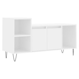 Berkfield Home TV Cabinet White 100x35x55 cm Engineered Wood - Size: 100 x 35 x 55 cm - thumbnail 2