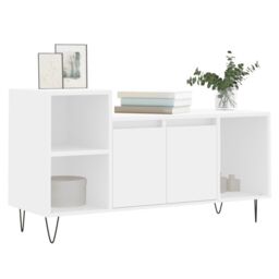 Berkfield Home TV Cabinet White 100x35x55 cm Engineered Wood - Size: 100 x 35 x 55 cm - thumbnail 3