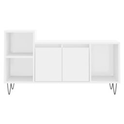 Berkfield Home TV Cabinet White 100x35x55 cm Engineered Wood - Size: 100 x 35 x 55 cm - thumbnail 5