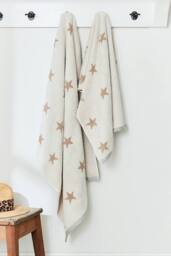 Helena Springfield 'Star' Cotton Towel in Light Beige - thumbnail 2