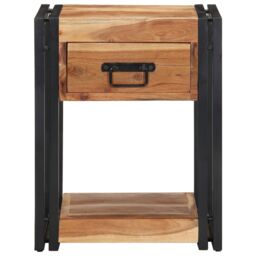 Berkfield Home Nightstands 2 pack 40x35x50 cm Solid Acacia Wood in Brown - Size: 40 x 35 x 50 cm - thumbnail 7
