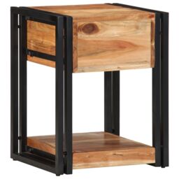Berkfield Home Nightstands 2 pack 40x35x50 cm Solid Acacia Wood in Brown - Size: 40 x 35 x 50 cm - thumbnail 6