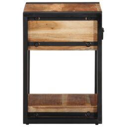Berkfield Home Nightstands 2 pack 40x35x50 cm Solid Acacia Wood in Brown - Size: 40 x 35 x 50 cm - thumbnail 8