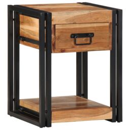 Berkfield Home Nightstands 2 pack 40x35x50 cm Solid Acacia Wood in Brown - Size: 40 x 35 x 50 cm - thumbnail 2