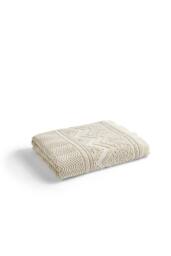 CHRISTY 'Boho' Fringed Jacquard Cotton Towels in Beige - thumbnail 2