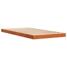 Berkfield Home Modern Bed Frame without Mattress Wax Brown 100x200 cm Solid Wood Pine - thumbnail 4