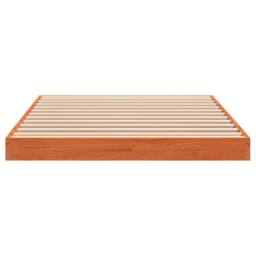 Berkfield Home Modern Bed Frame without Mattress Wax Brown 100x200 cm Solid Wood Pine - thumbnail 5