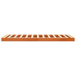 Berkfield Home Modern Bed Frame without Mattress Wax Brown 100x200 cm Solid Wood Pine - thumbnail 6