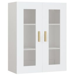 Berkfield Home Hanging Wall Cabinet White 69.5x34x90 cm - thumbnail 2