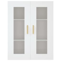 Berkfield Home Hanging Wall Cabinet White 69.5x34x90 cm - thumbnail 3