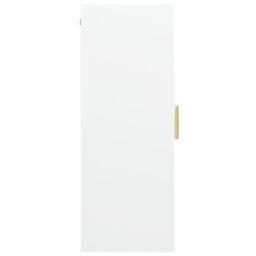 Berkfield Home Hanging Wall Cabinet White 69.5x34x90 cm - thumbnail 4