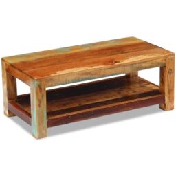 Berkfield Home Coffee Table Solid Reclaimed Wood 90x45x35 cm in Brown - Size: 90 x 45 x 35 cm - thumbnail 5